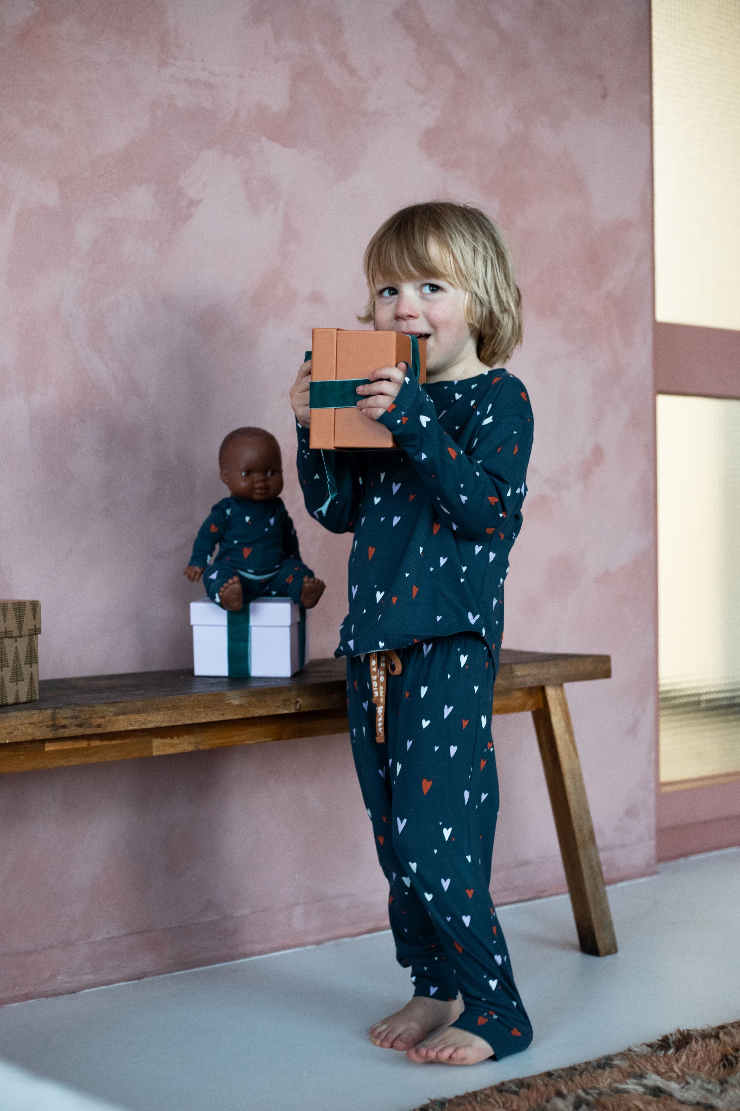 Harten kinder pyjama maat 74 tot 152