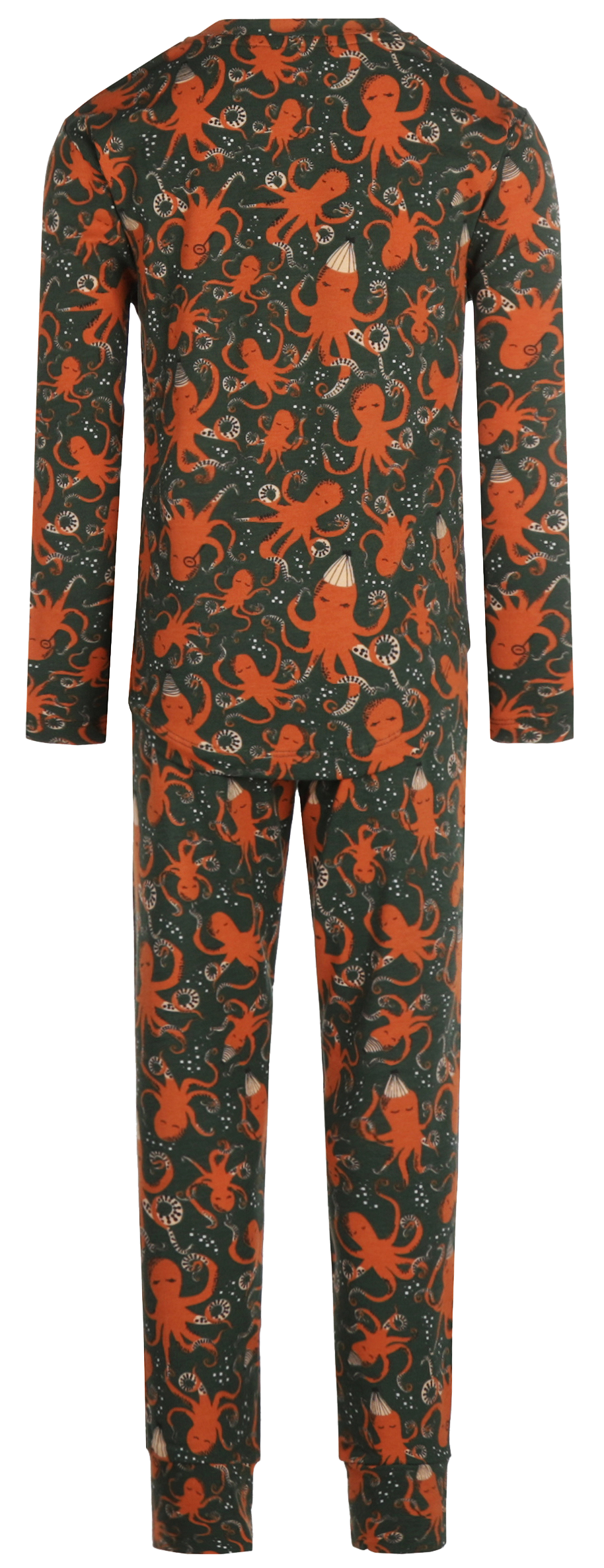 Octopus kinder pyjama maat 74 tot 152 met bijpassende poppen / knuffel pyjama