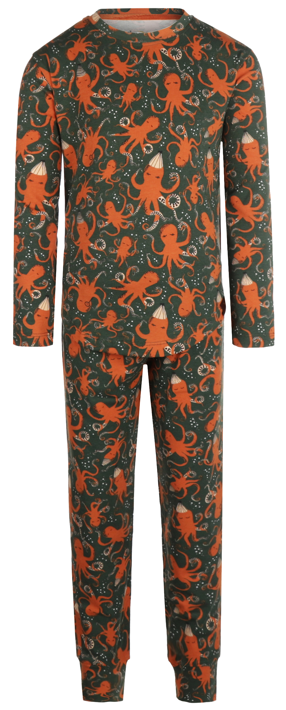 Octopus kinder pyjama maat 74 tot 152 met bijpassende poppen / knuffel pyjama